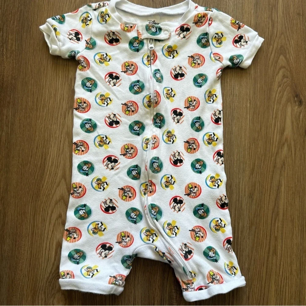 Disney X Janie & Jack Mickey Mouse Goofy Donald Jumpsuit Baby Romper 18-24 Month